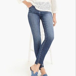 J. Crew toothpick jeans with step hem